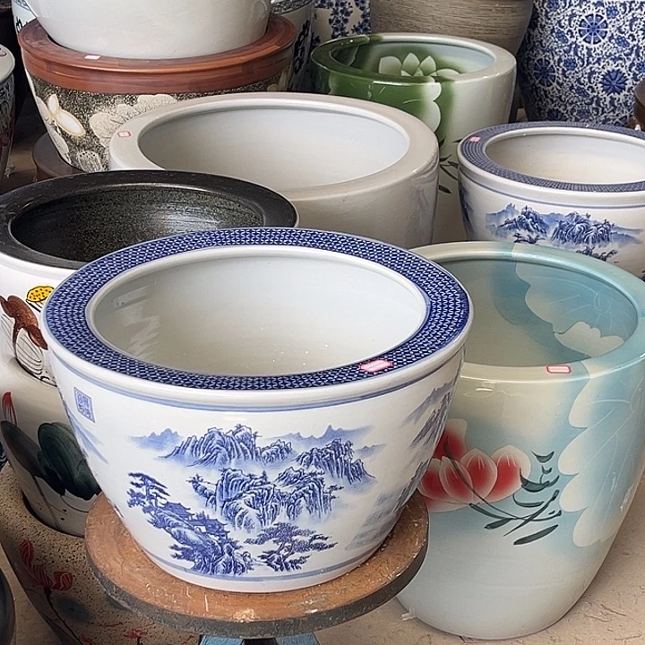 约***默景德镇陶瓷鱼缸艺术