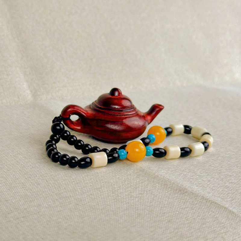 BJ222(邱峰专峰)手工特色木质紫檀小茶壶挂件摆件