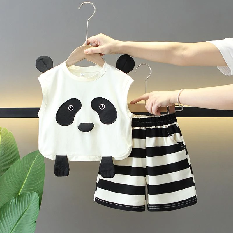 巴拉巴拉童装适用男童夏装套装2025新款宝宝无袖背心洋气男孩潮帅