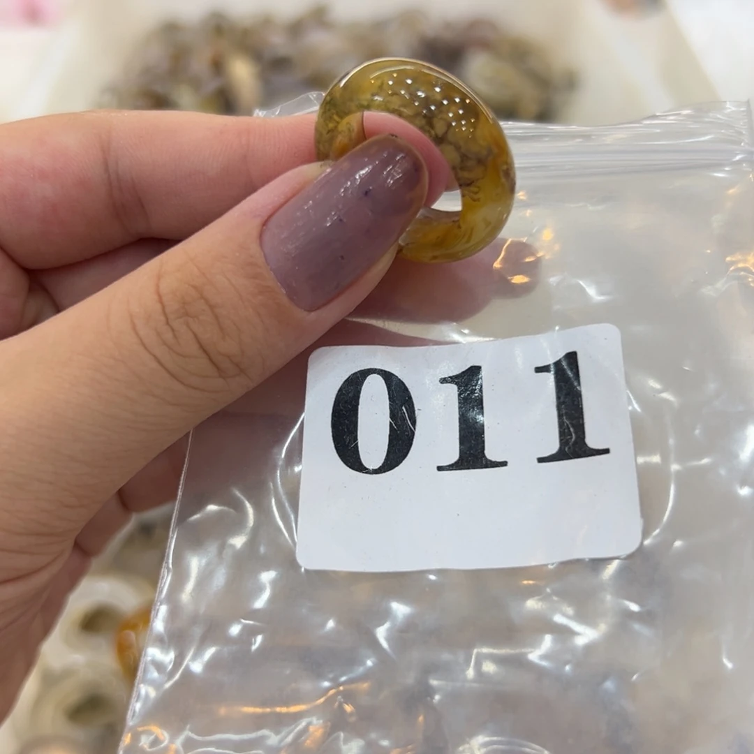 玛瑙/玉髓戒指合金11港18