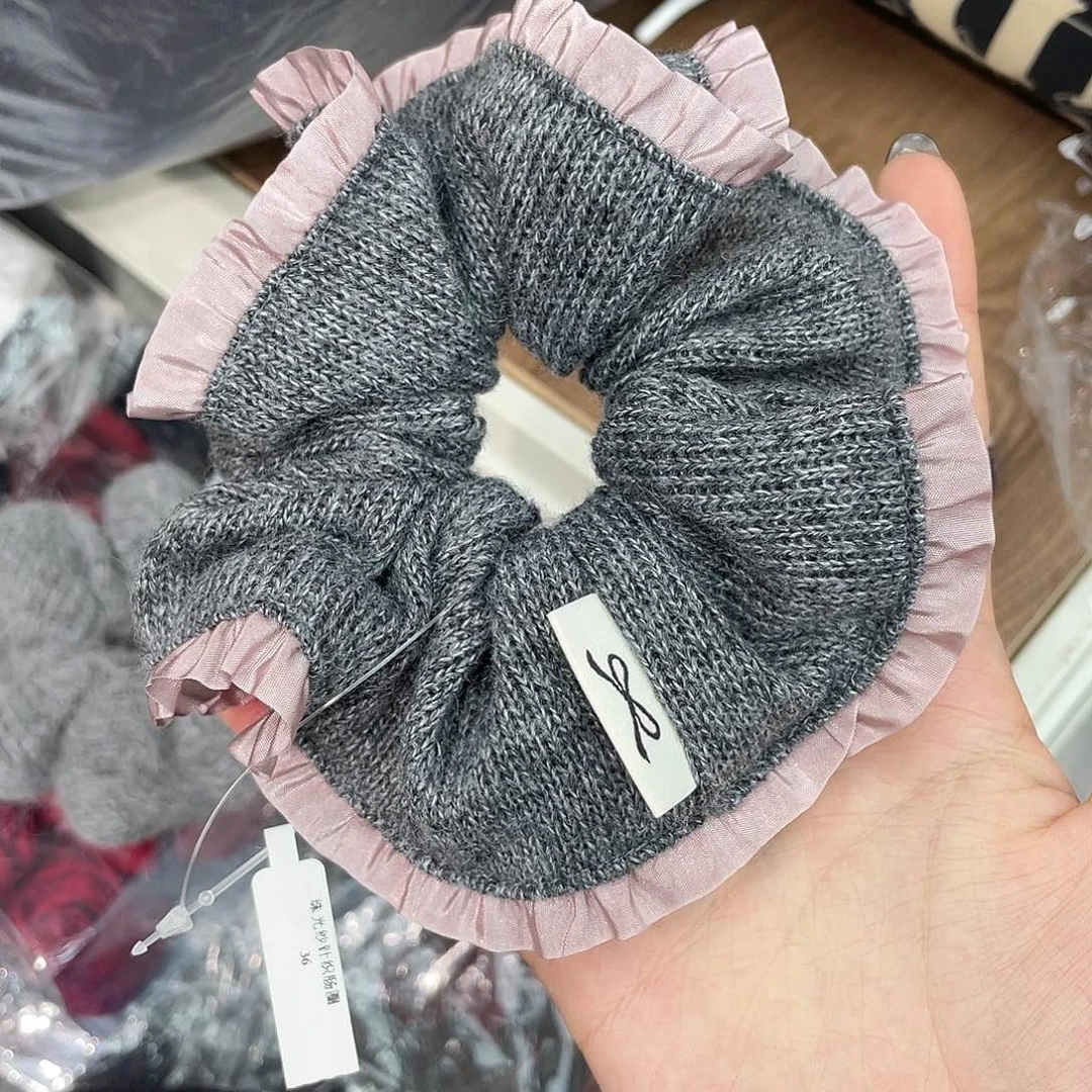 非金属灰色粉边发圈