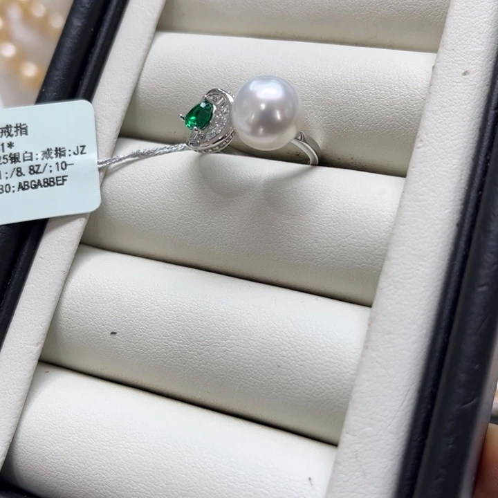 海水珍珠戒指银S925镶嵌