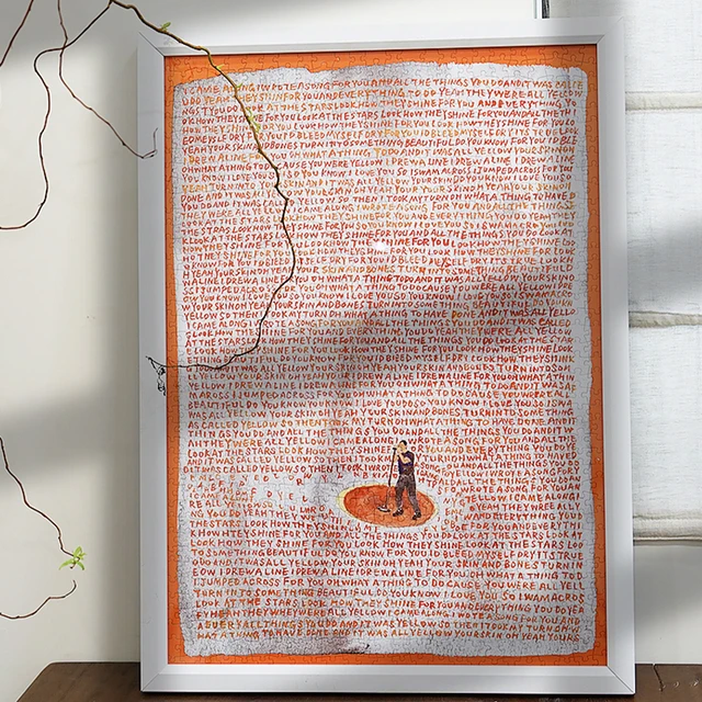 botop王一冷 藏了很久的黄1000片成人治愈拼图高难度拼图平图拼图