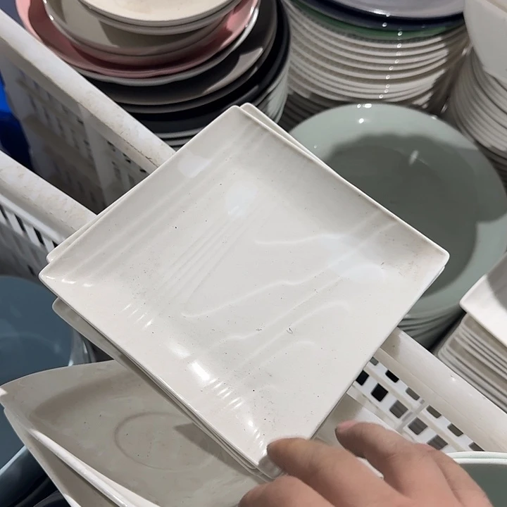 瓷6 英寸  小方盘  6 个