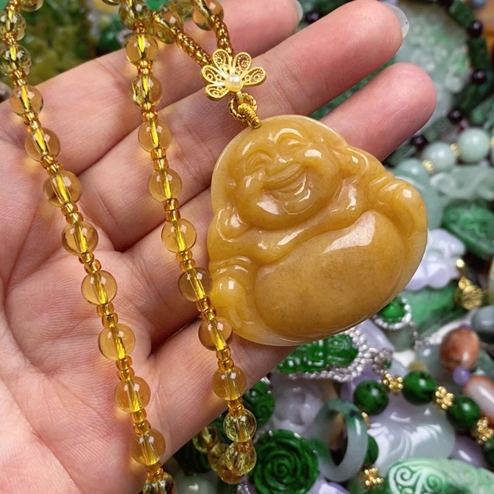 翡翠未镶嵌吊坠(赠链)