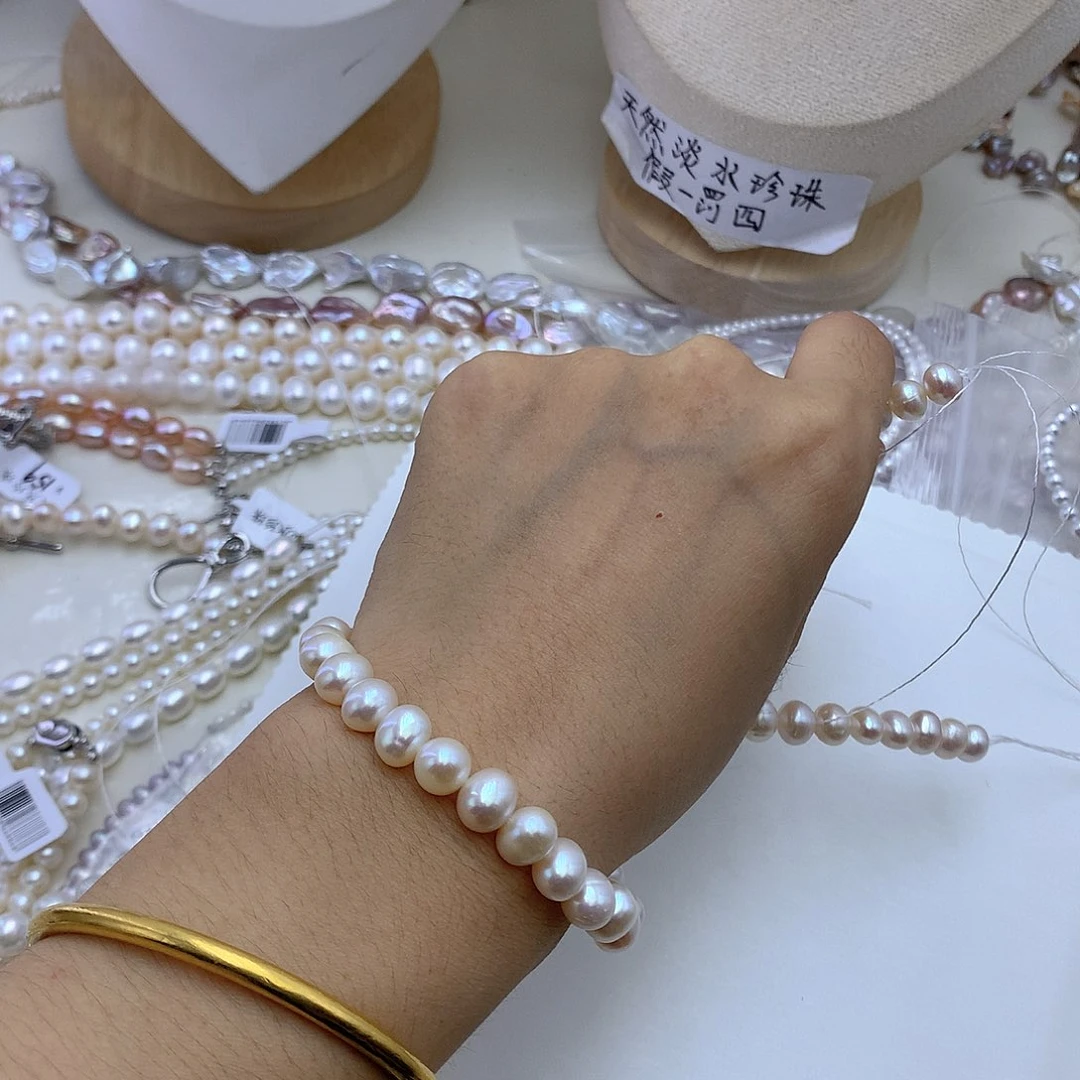 淡水珍珠颈饰合金