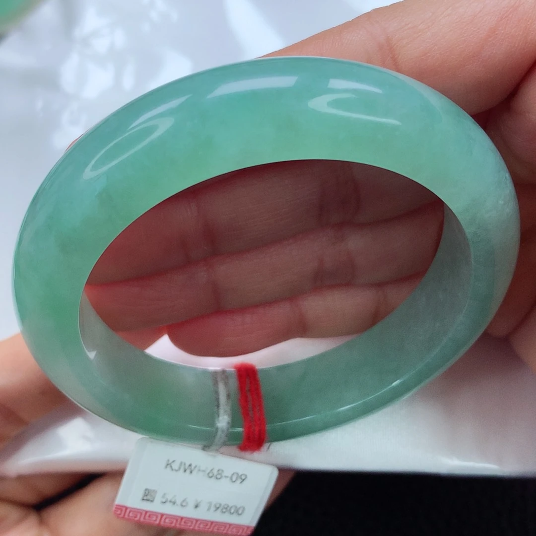 未镶嵌手镯翡翠54.6 冰绿