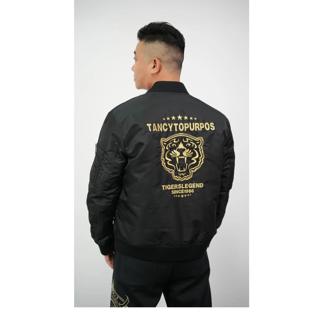 TIGERS LEGEND重工轻奢棒球服刺绣烫钻夹克羽绒服外套秋冬YR6003