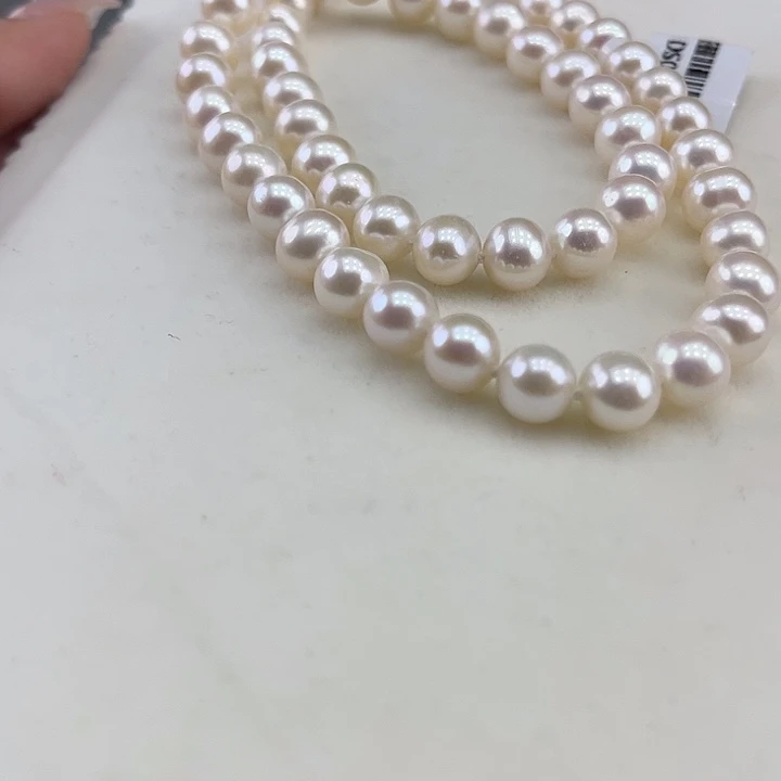 淡水珍珠银S925镶嵌颈饰8➕极光炫彩高品