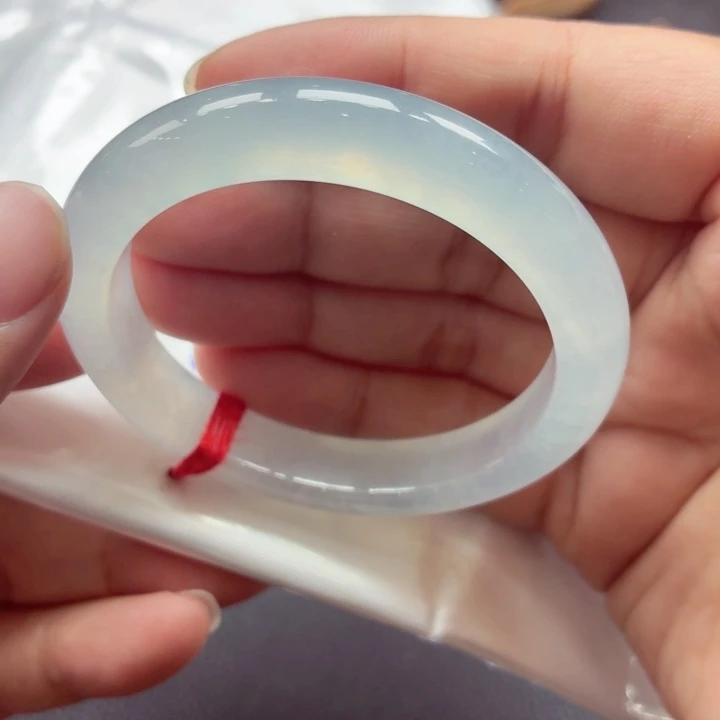 翡翠未镶嵌手镯天然缅甸A货翡翠（49-50）起光