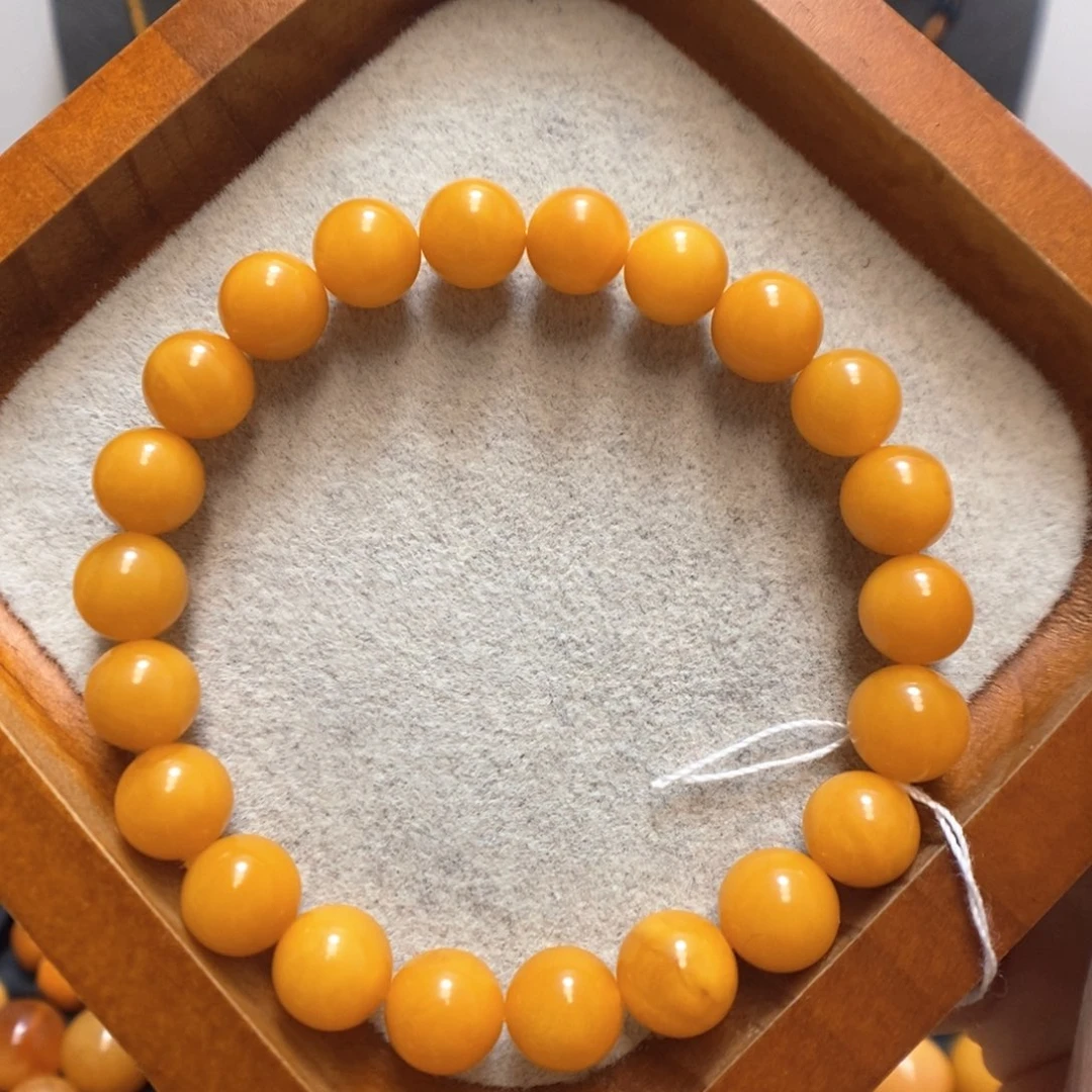 未镶嵌蜜蜡手串蜜蜡