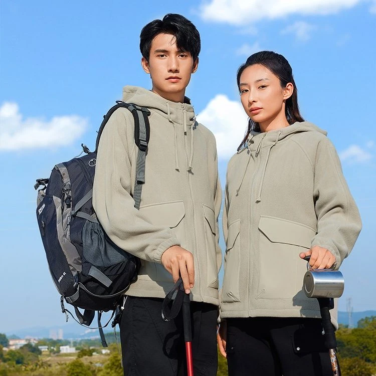 新春 时尚抓绒摇粒绒连帽加绒冲锋衣内胆情侣装TF-66010SS