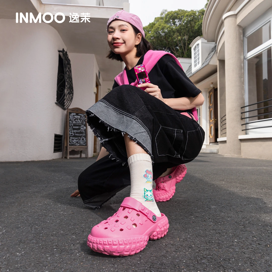 逸茉泰坦情侣外穿新款洞洞鞋防滑耐磨踩屎感拖鞋包头溯溪沙滩凉鞋