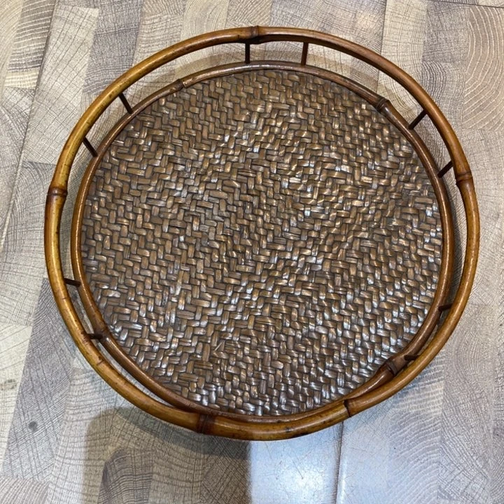 竹编茶盘茶道具摆件摆件