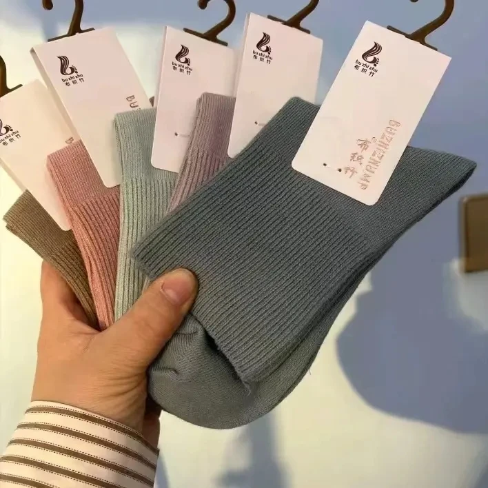 秋冬女中筒松口袜子舒适养肤加厚保暖抗起球不闷脚