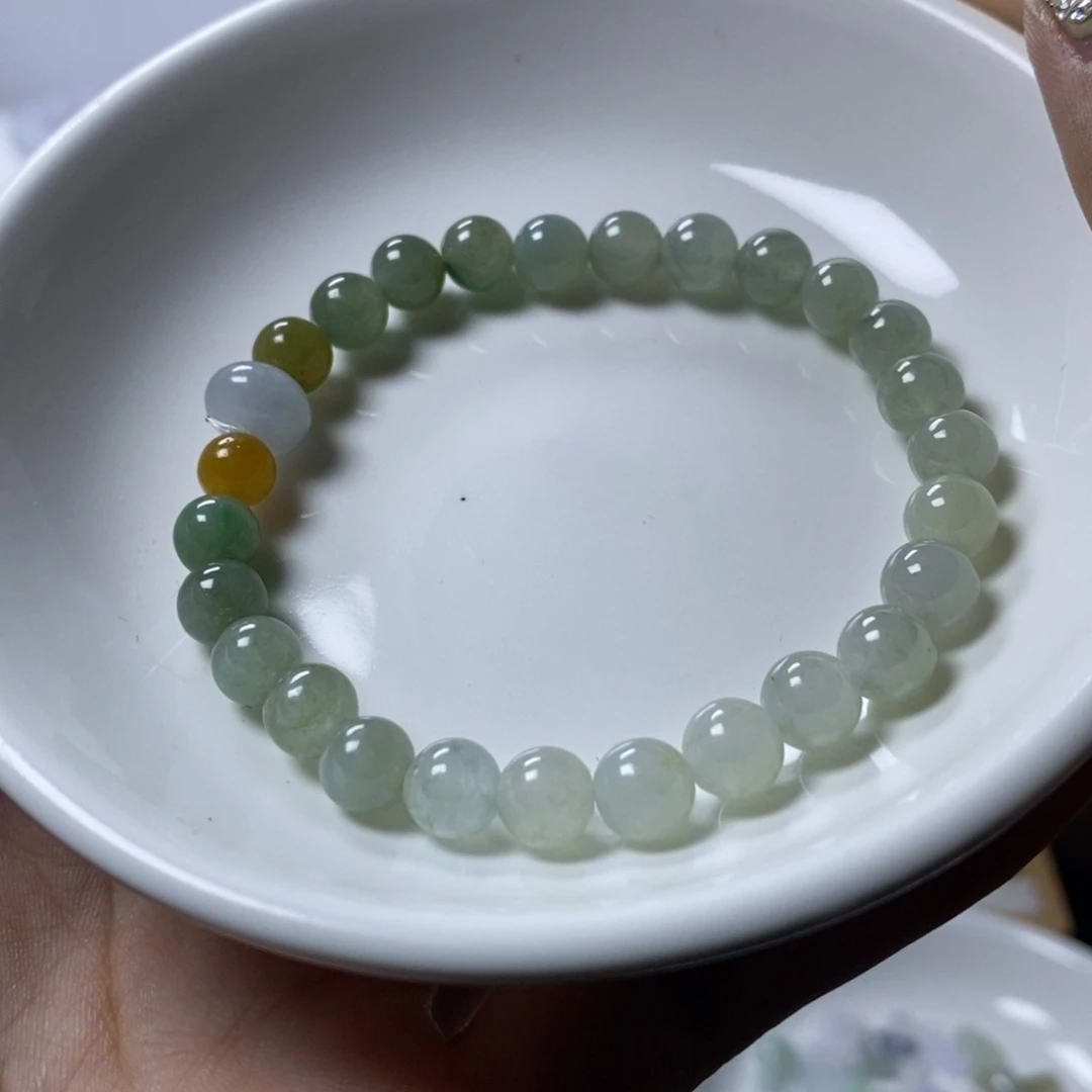 翡翠未镶嵌手链卡6.8