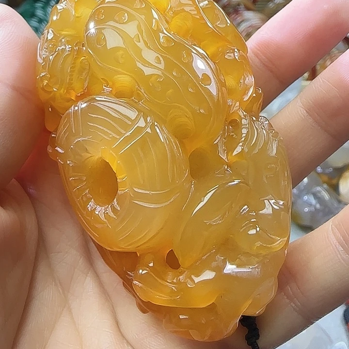 玛瑙/玉髓合金手把件