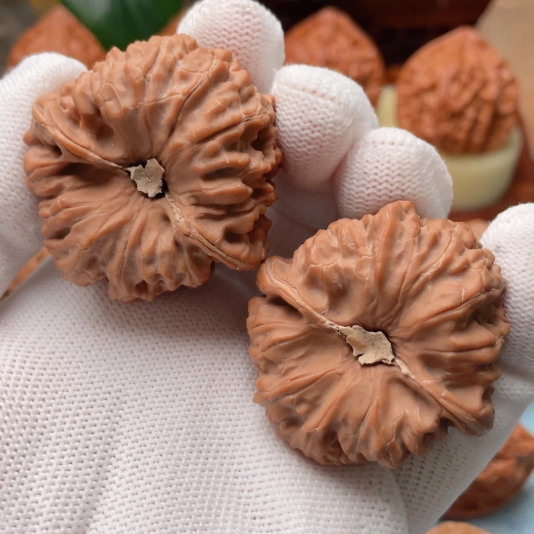 桃核吊坠42平谷凹底