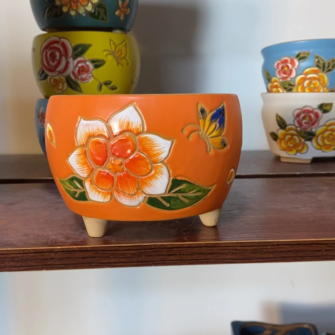 红陶韩式多肉植物花盆