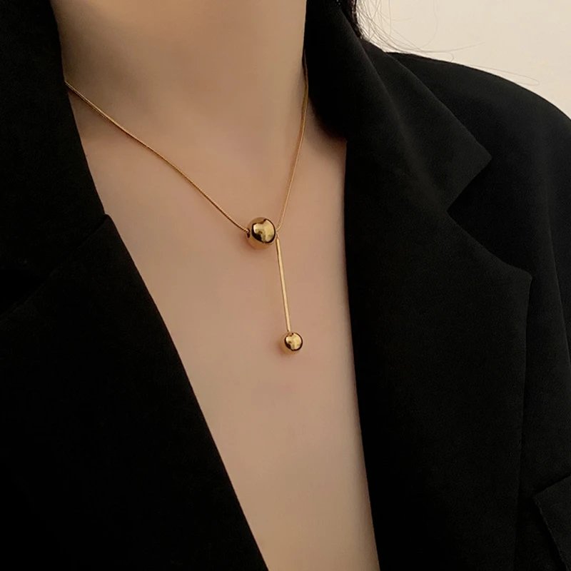 钛钢项链 轻奢气质项链 简约小众坠链 时尚百搭锁骨链 极简冷淡风