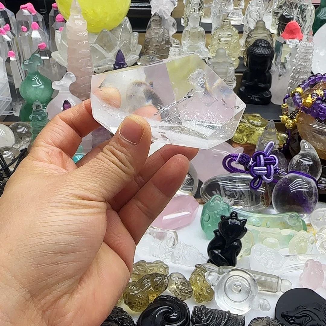 紫晶车挂未镶嵌摆件