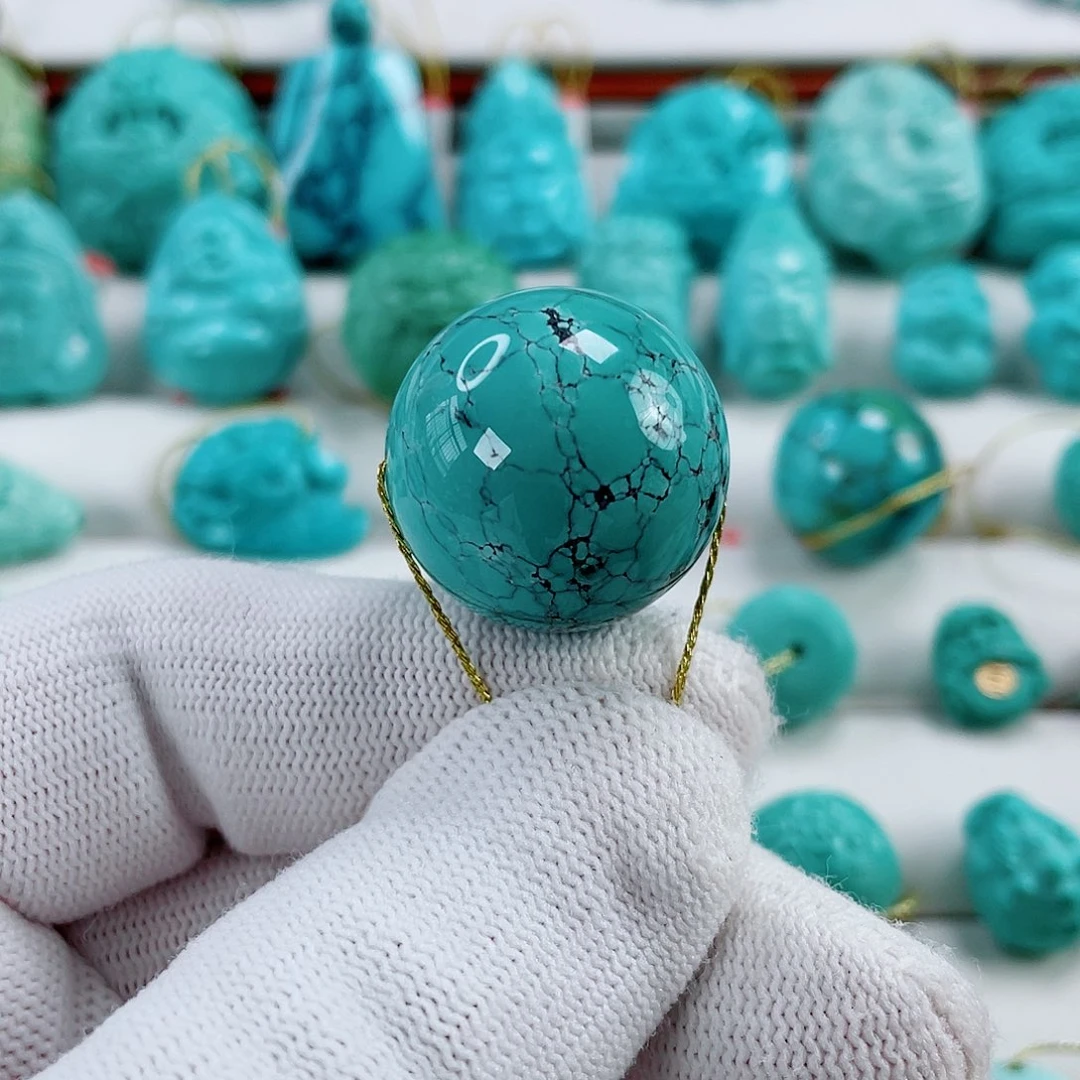 绿松石未镶嵌车挂尺寸22.6