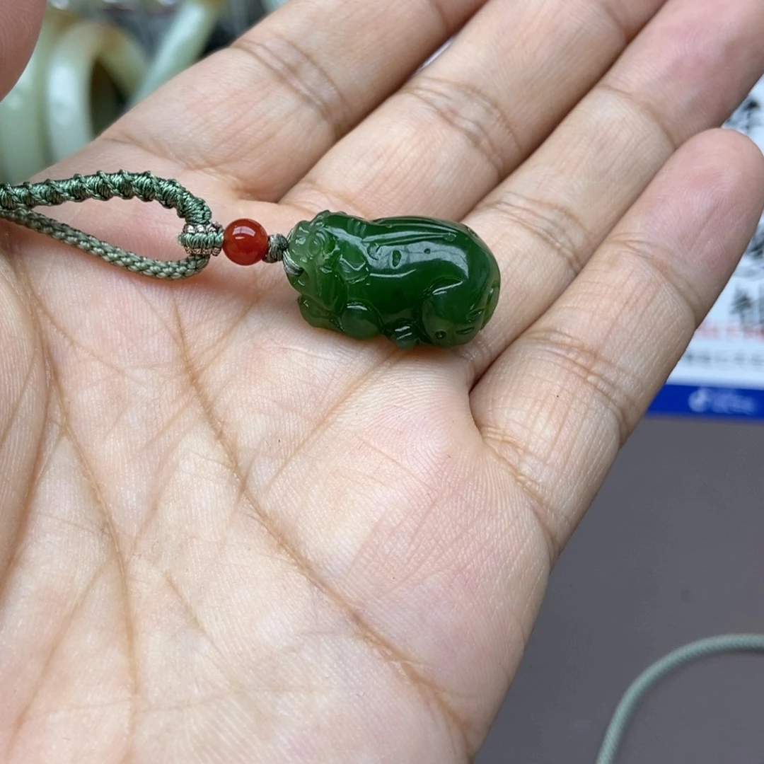 和田玉吊坠(不含链)未镶嵌哑*