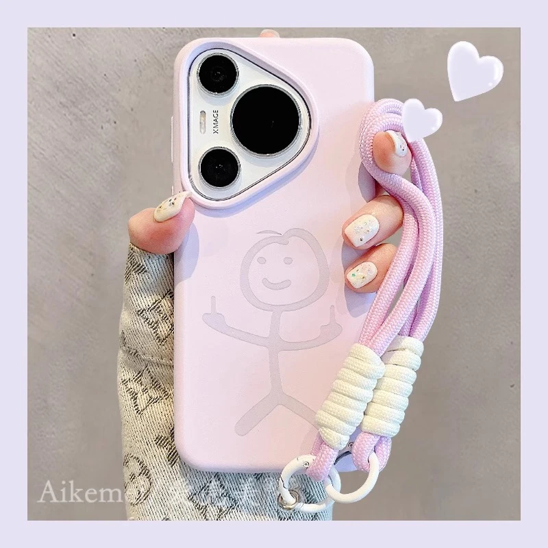 适用华为pura70pro+手机壳MATE70/60pro不礼貌小朋友pura80pr挂绳