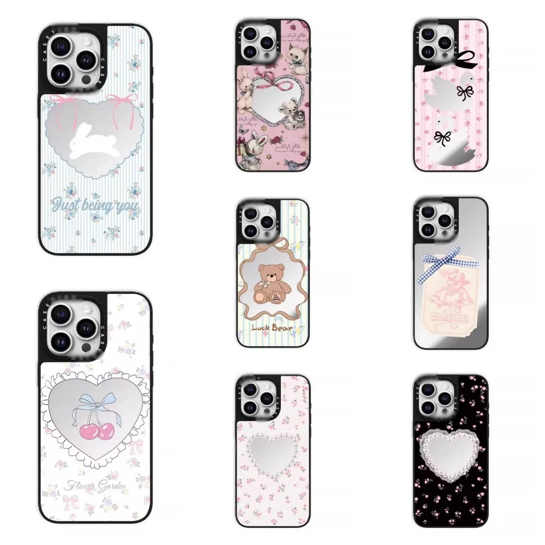 CASETi联名碎花爱心兔16Pro适用iPhone15ProMax苹果14pro可爱萌系