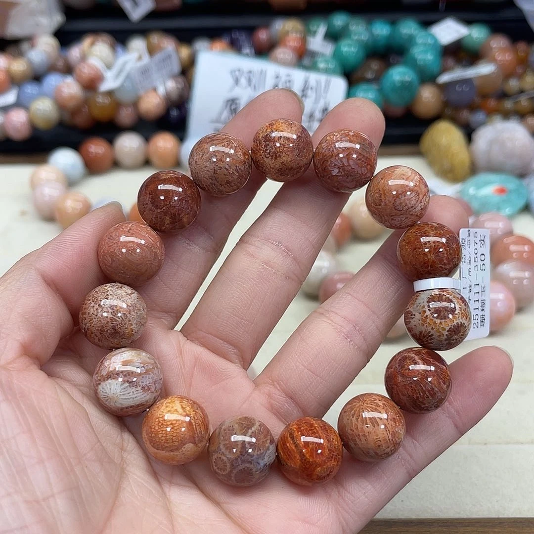 未镶嵌手串硅化珊瑚（珊瑚玉）电****饭805