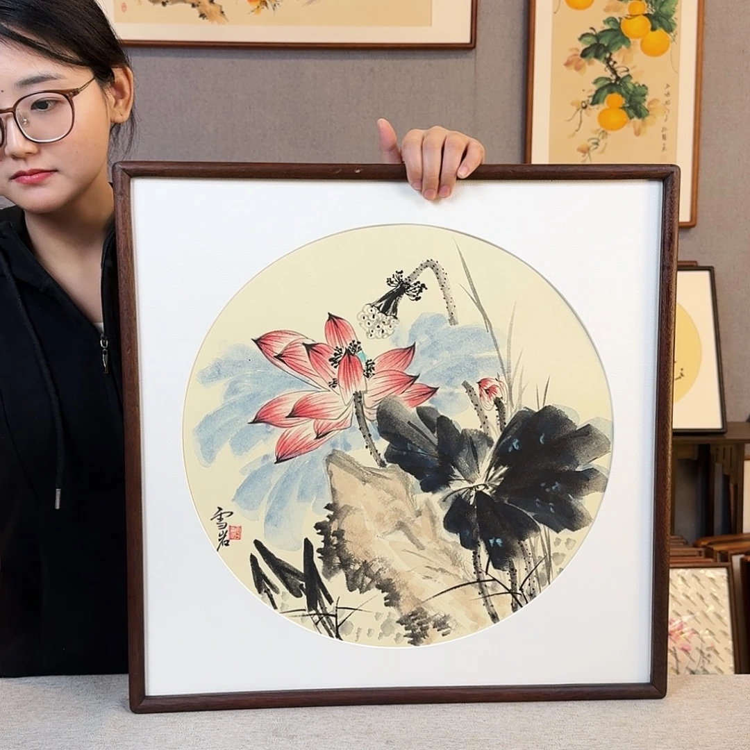 碑帖纯手绘，纯手写带框尺寸：53×53厘米