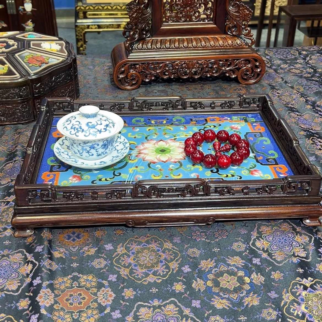 【闪购商品】红酸枝木类成套家具茶盘