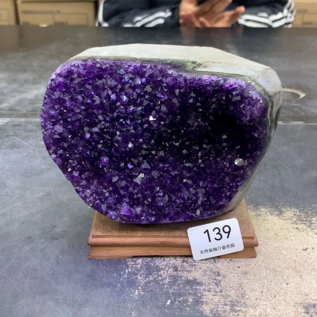 水晶摆件未镶嵌紫晶139
