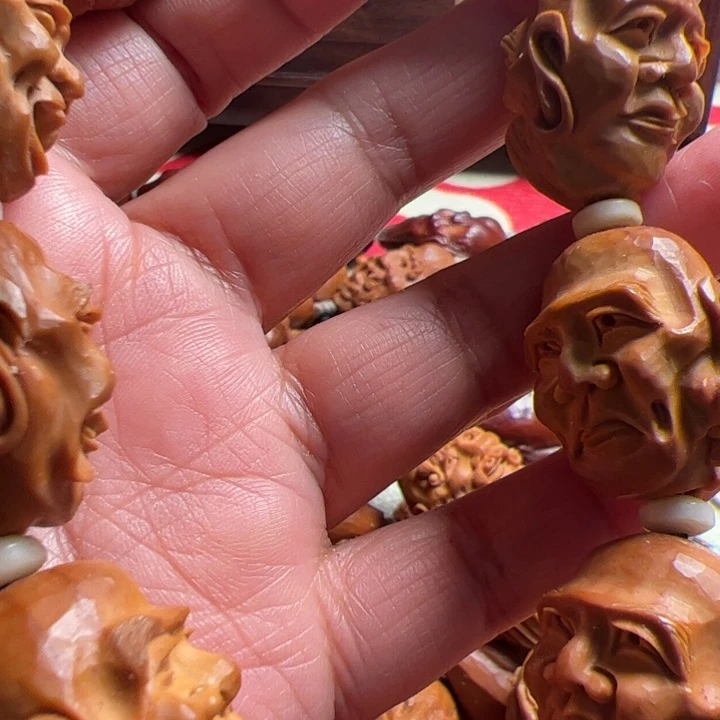 拉***布橄榄核手串/手链双面十八罗汉