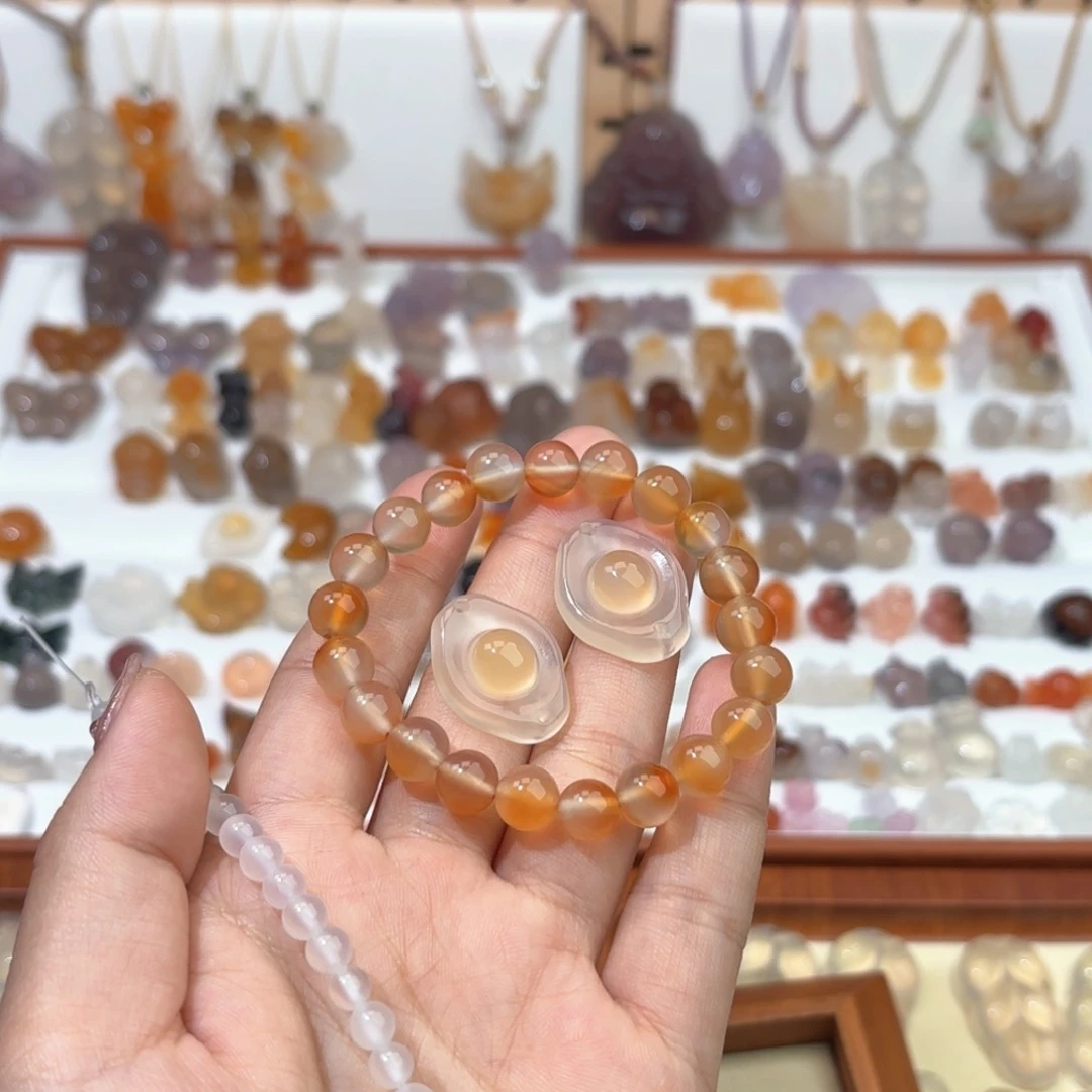 玛瑙/玉髓未镶嵌颈饰冰**块