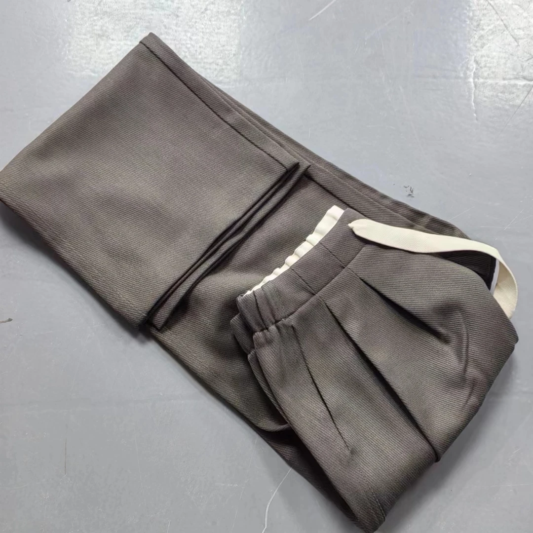 【南油玲姐】灰色松紧腰休闲裤86082