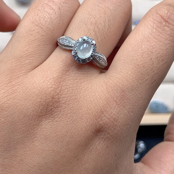 翡翠未镶嵌戒指戒指