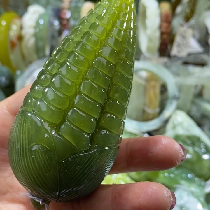 岫玉未镶嵌岫玉手把