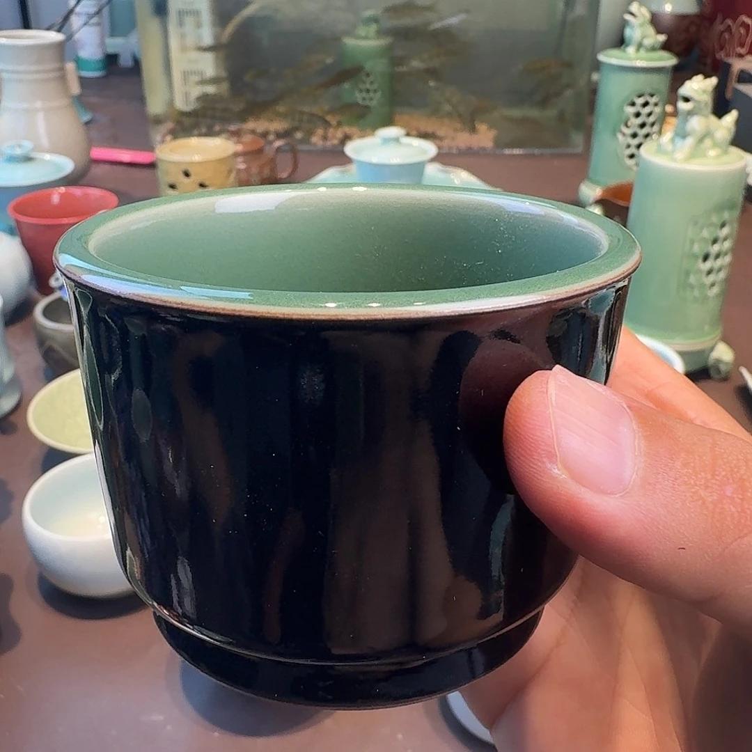 龙泉青瓷茶具微瑕