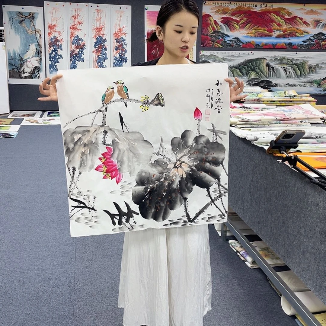 国画作品小姐姐放漏…
