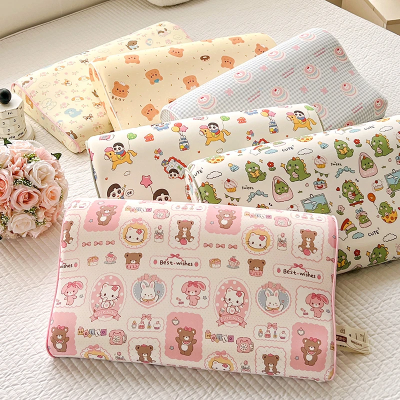 赋芽儿童锦氨3A凉感记忆绵夏凉枕QP