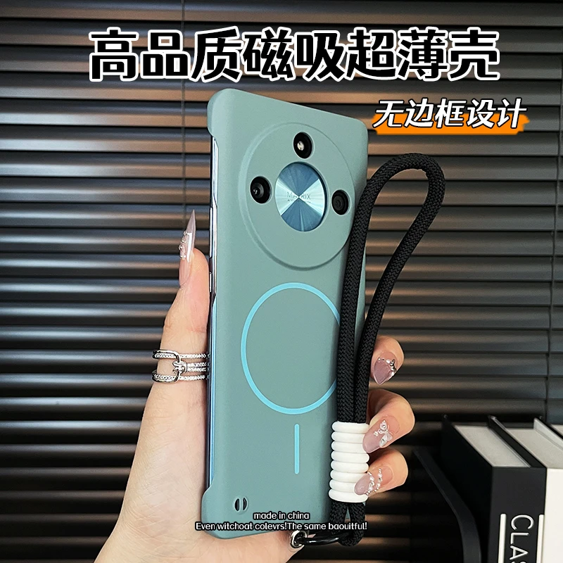 适用荣耀x50手机壳新款honor超薄无边框x50gt保护套pro散热磁吸男