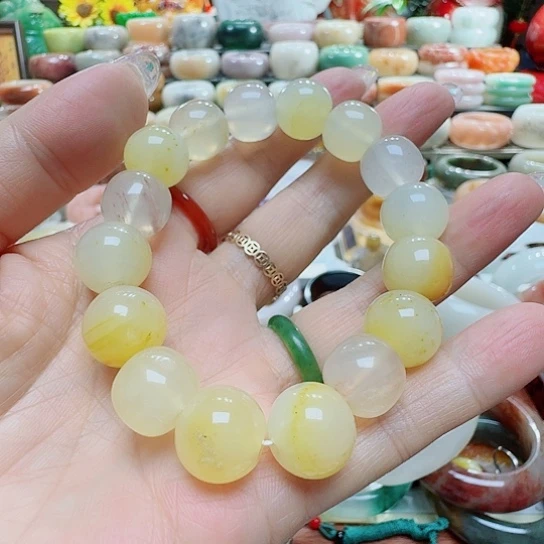 石英质玉手串未镶嵌老****砖