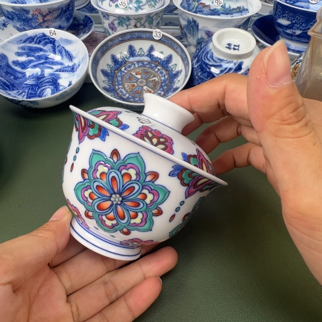 景德镇纯手工纯手绘茶具木木122