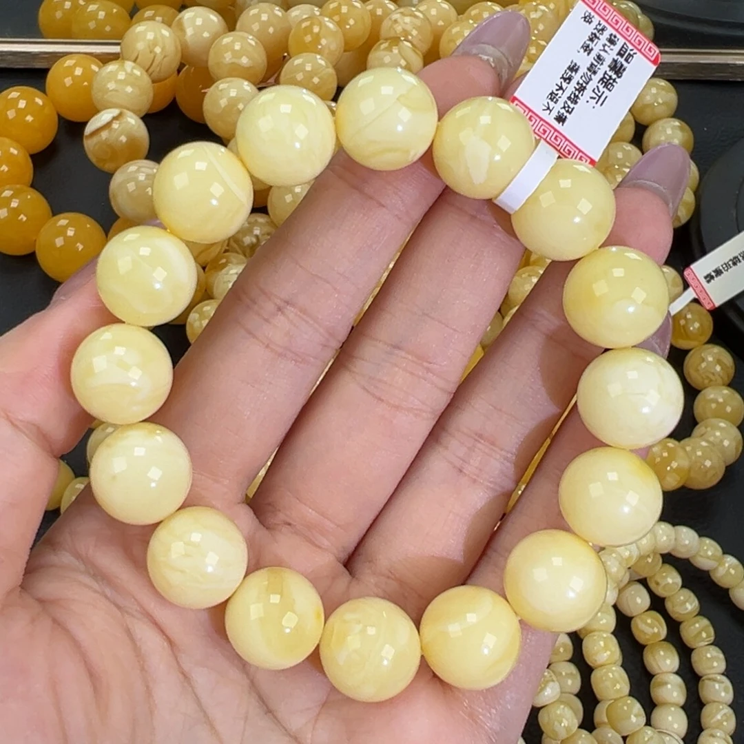 琥珀未镶嵌手链23白蜡
