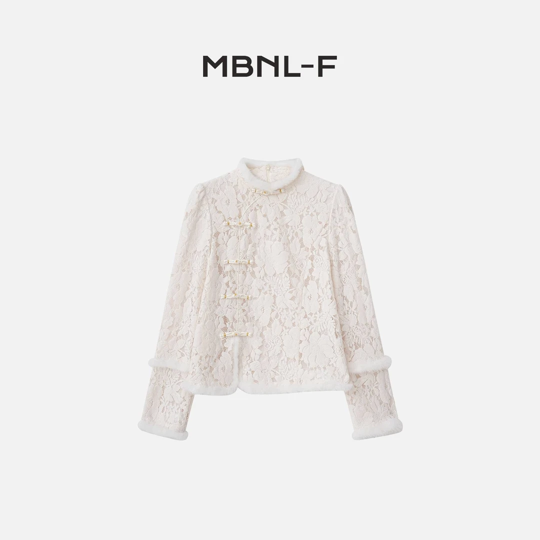 MBNL-F“提花水貂”2025S/S新品 新中式国风上衣女 秦磊XM-XGF3216