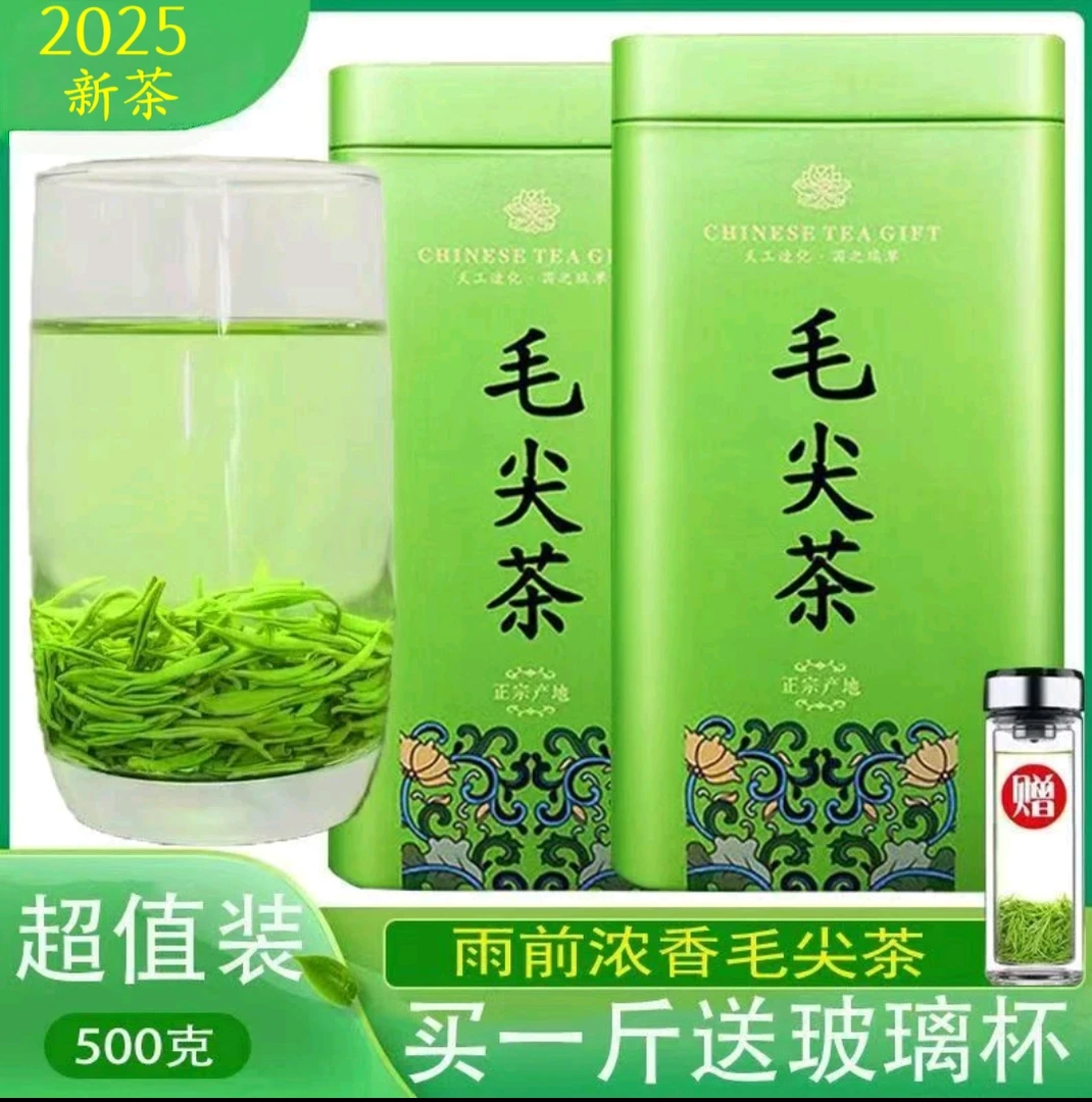 【正宗毛尖绿茶】2025新茶原产嫩芽叶浓香型罐装大份量好喝的春茶叶