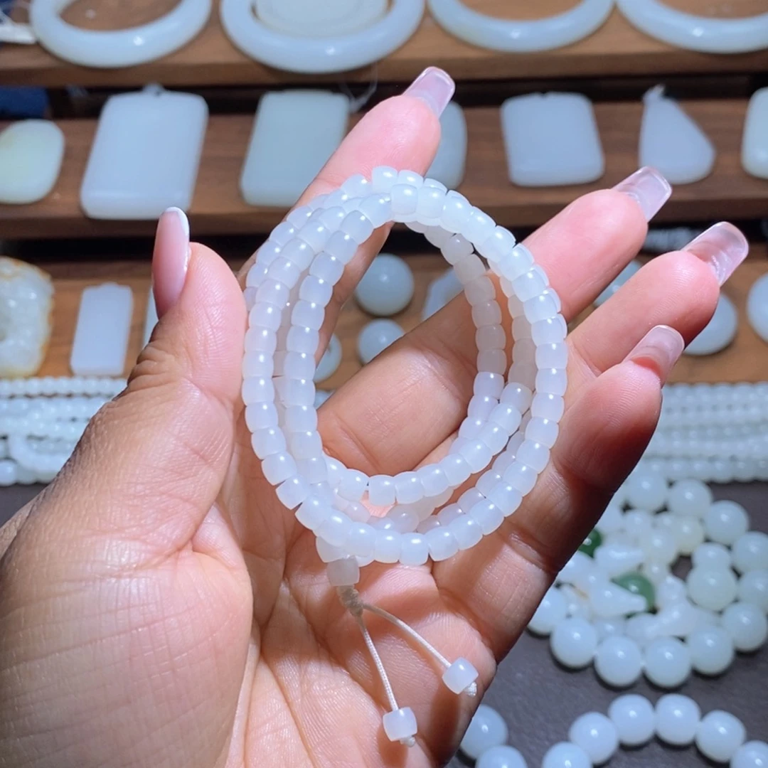 18K金镶嵌手链和田玉ෆ****