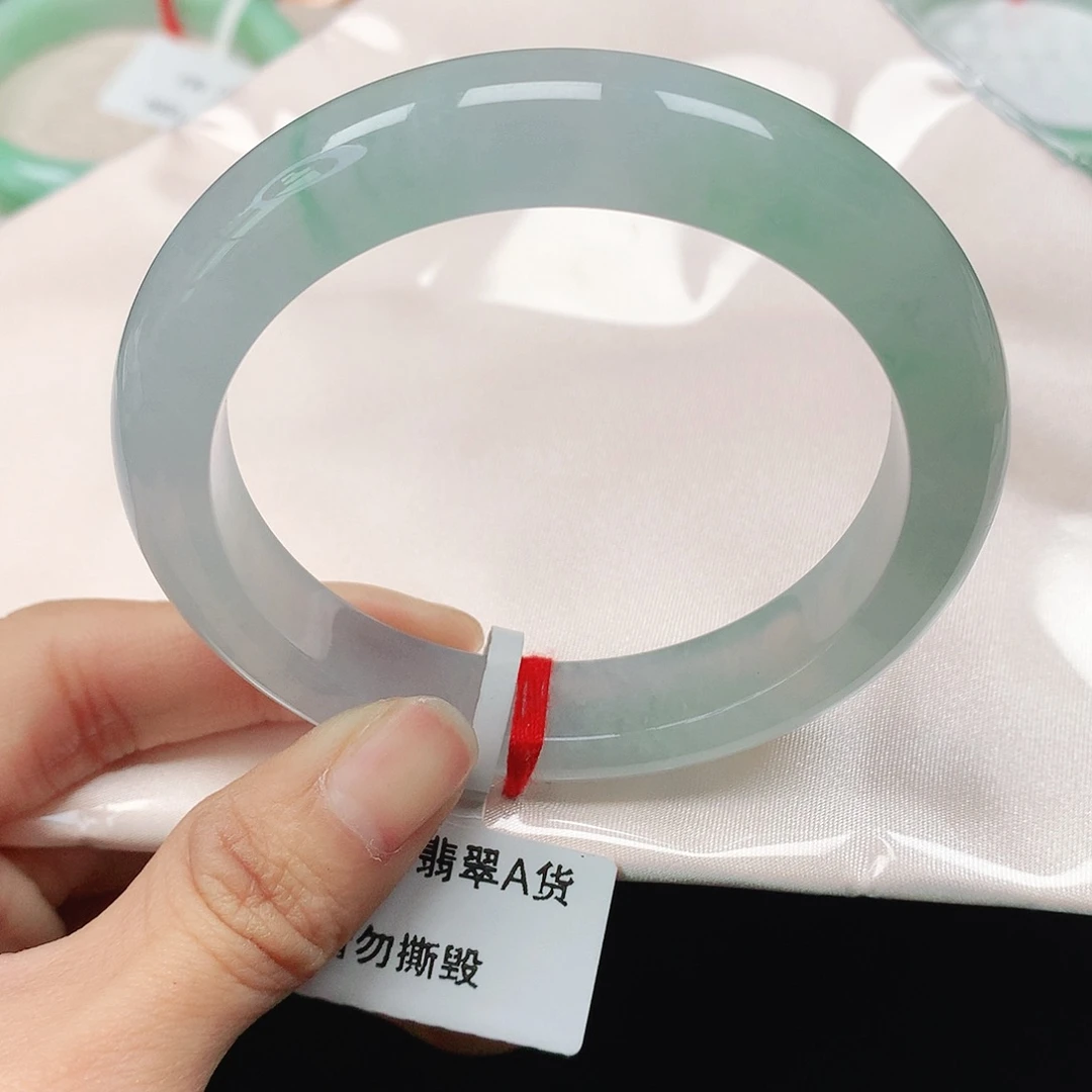 翡翠手镯未镶嵌天然翡翠手镯57