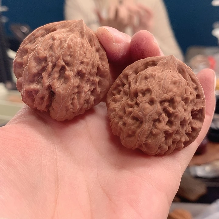 文玩核桃吊坠平谷凹底37